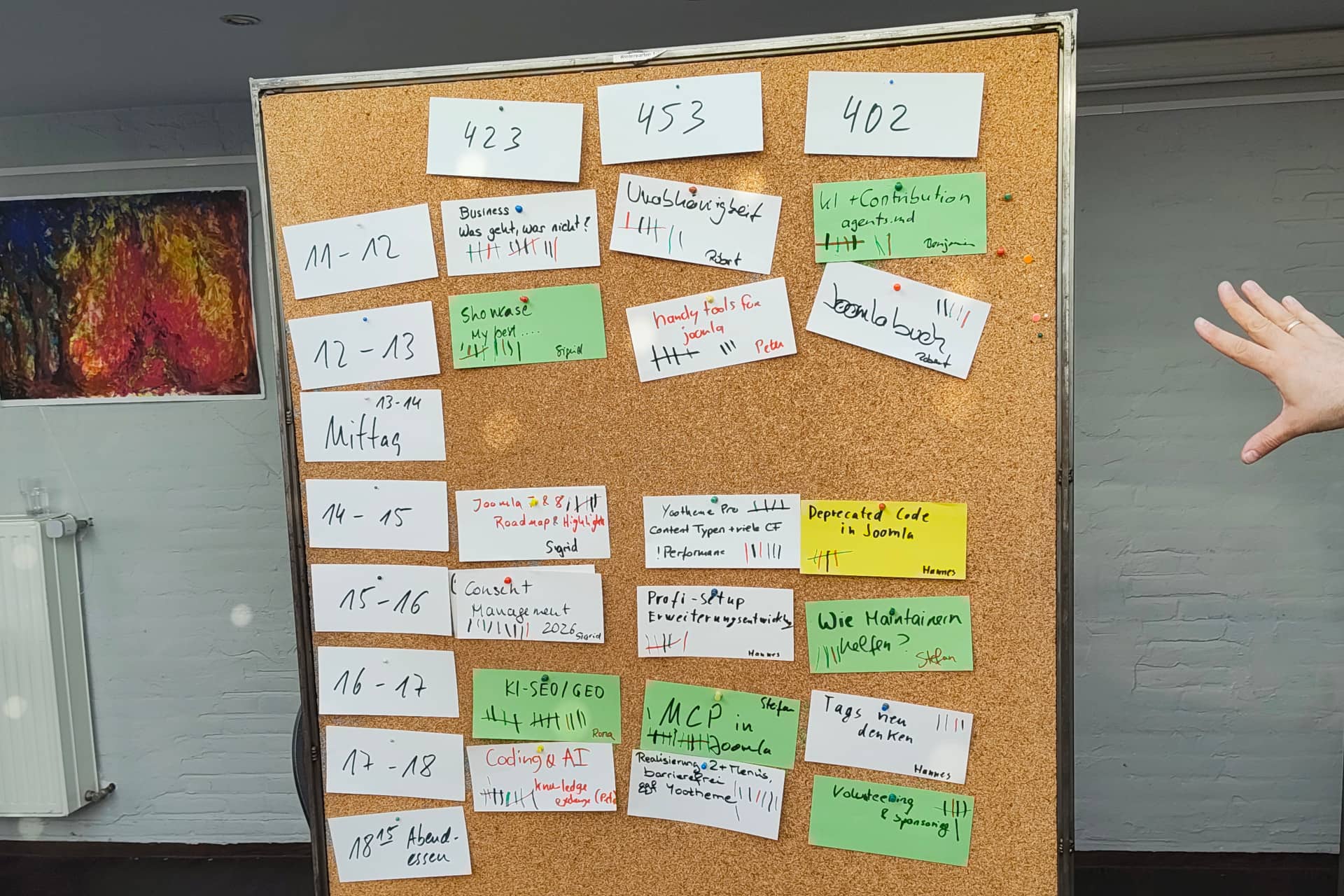 The schedule of JoomlaCamp day 1: The Business Day