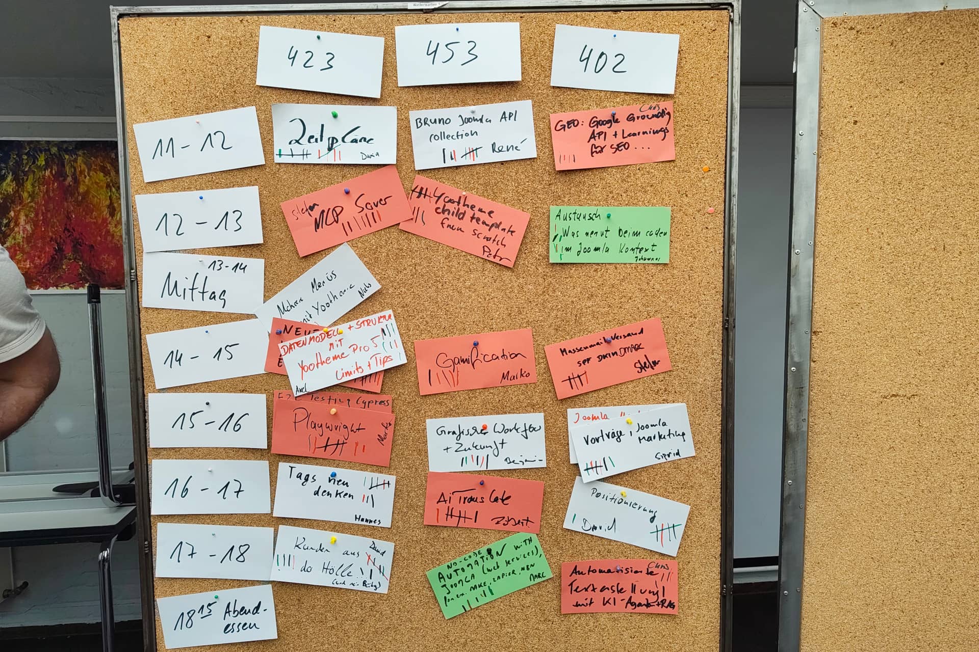 The schedule of JoomlaCamp day 2: The Community Day