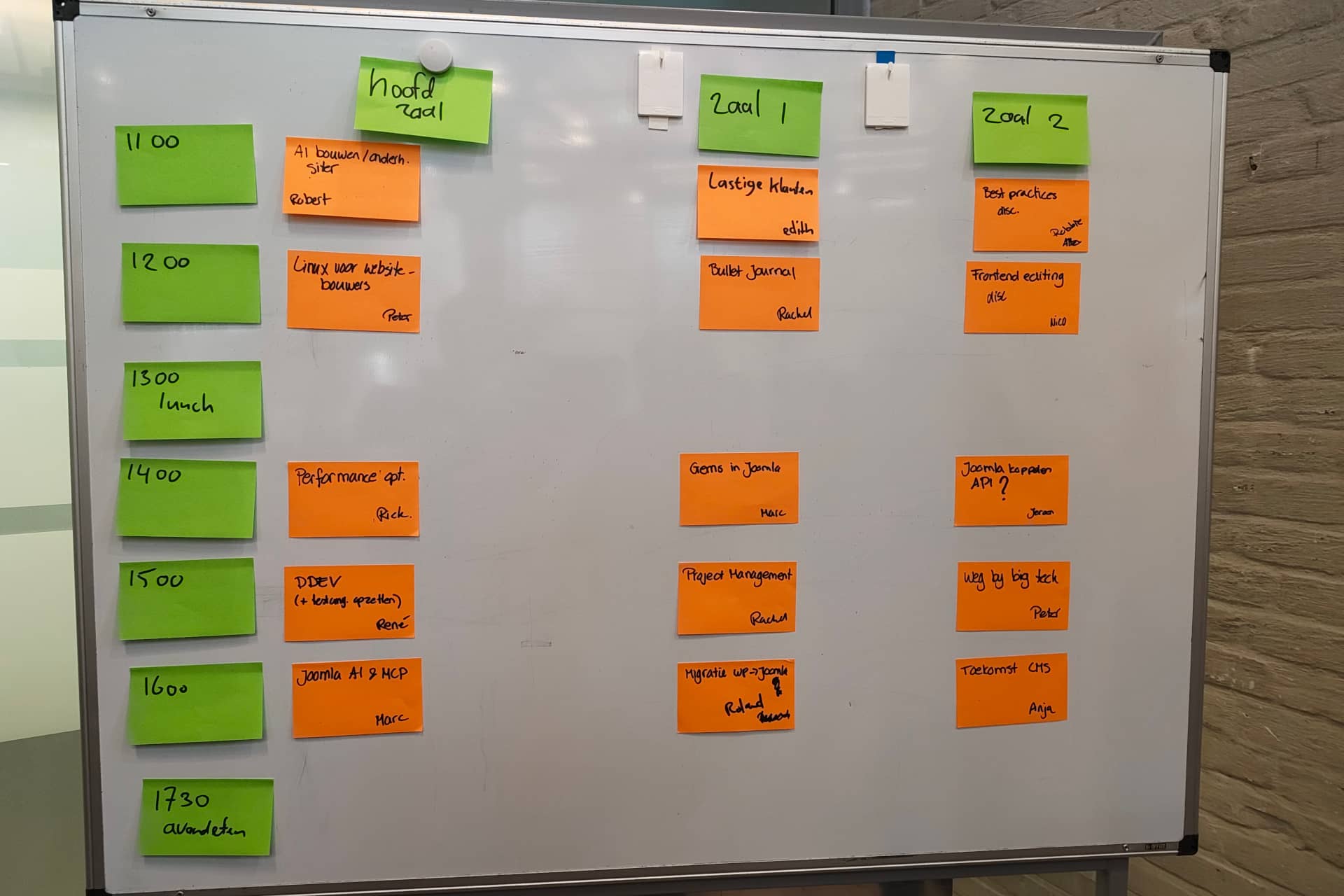 Joomla Unconference schedule
