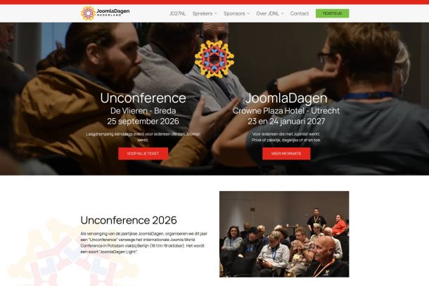 Joomla Unconference 2026 op vrijdag 25 september in Breda