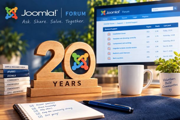 Al 20 jaar actief op het Joomla forum