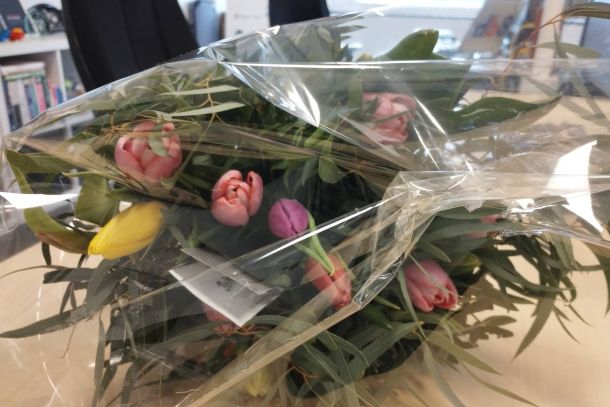 Bedankt voor de bloemen!